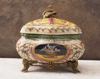 WL 1895 Wong Lee Porcelain Bowl and Bronze,luxurious Large Bowls