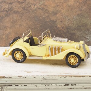 Vintage Convertible Antique Car Metal Model: Iconic Toy Collectible, Home Decor Sculpture, Old School Gift Idea, Gift for him, Gift for her