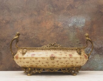 WL 1895 Wong Lee Porcelain Bowl and Bronze,luxurious Large Bowls