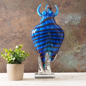 Nana Dolly Figurine – Glass Sculpture in Niki de Saint Phalle Style, Colorful Pop Art Woman, 40cm Modern Art Decor