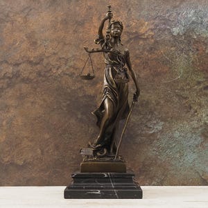 Bronze sculpture justice by a mayer - Etsy 日本
