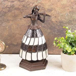 Elegant Art Nouveau Tiffany-Style Glass Table Lamp - Handcrafted Desk Light & Decorative Gift