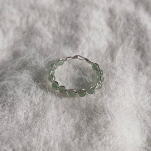 green aventurine braided ring