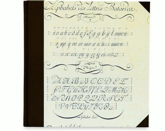 Gästebuch blanko, 21 x 21 cm, Florentiner Papier Kalligrafie, Rücken und Ecken dunkelbraun, mit Lesezeichen, schönes Geschenk zum Jubiläum