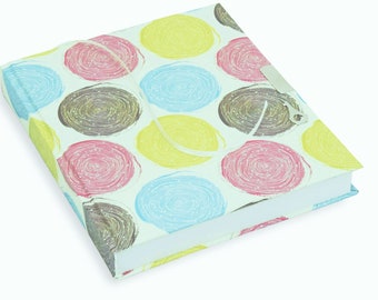 Diary for adults, blank book white pages, notebook to design yourself, handmade, 240 pages environmental paper, made in Germany, with lock