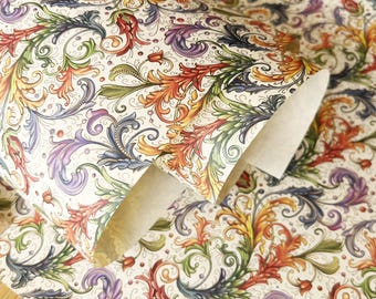 Italian Decorative Paper “Allegro” 19.7 x 27.6 inches – Kartos Gift Wrapping Paper for Decoupage, Scrapbooking & Bookbinding – Vintage Paper