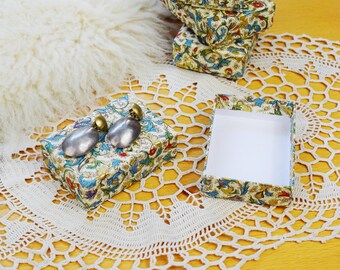 Handmade Jewelry Box – Small Gift Box with Lid – Italian Decorative Paper – Slip Lid Box – 3.35 x 2.36 x 1.18 in