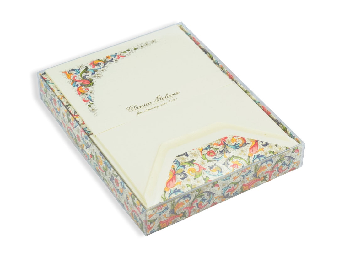 Letter Paper Set Vintage Florentine Traditional, 10 Sheets Thick ...