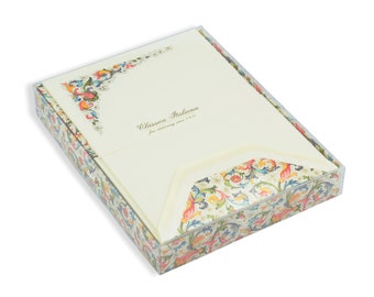 Letter paper set Vintage Florentine Traditional, 10 sheets thick writing paper, DIN B6 envelopes, suitable for invitations, birthday