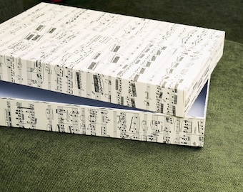 Handmade A4 Sheet Music Box with Lid | Lightweight Cardboard Organizer for Music Sheets, Partitions & Home Studio