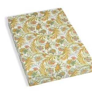 A4 Schachtel flach mit Deckel, Aufbewahrungsbox, Kartonage mit Blumenornamenten, aus dünnem Karton, für Schule, Noten oder Bastelzubehör…