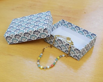 Handmade Jewelry Box – Small Gift Box with Lid – Italian Decorative Paper – Slip Lid Box – 3.35 x 2.36 x 1.18 in