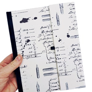 Tagebuch mit Magnetsschließe, dickes Skizzenbuch ohne Linien, Blanko-Buch mit weißen Seiten, Kalligrafie-Papier, DIN A5 Kladde Hochformat,