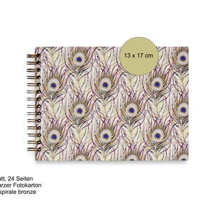 Rechteckiges Spiralalbum, 12 Blatt schwarzer Fotokarton, für 24 Fotos, 13x17 cm, buntes Florentiner Papier, kleines Geschenk zum mitbringen