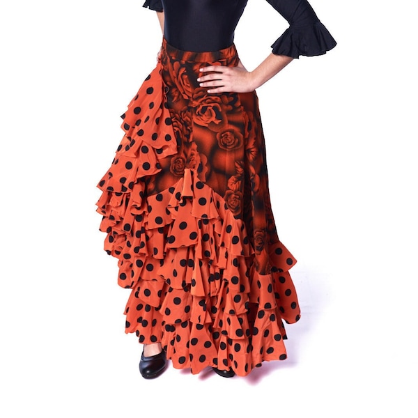 Jupe de flamenco professionnelle pour la danse flamenco ou sevillanas