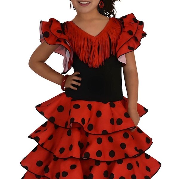 Vestido de niña para baile flamenco o sevillanas