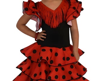 Robe fille pour danse flamenco ou sévillanes