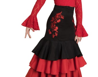 FLAMENCOROCK MAßGESCHNEIDERT ALLE GRÖßEN KARNEVAL FLAMENCO SPANIERIN NEU Skirt ! FLAMENCOROCK MAßGESCHNEIDERT ALLE GRÖßEN KARNEVAL FLAMENCO SPANIERIN NEU Skirt !