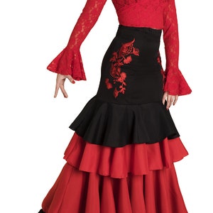 Falda flamenco modelo Carmen niña Aros Dance