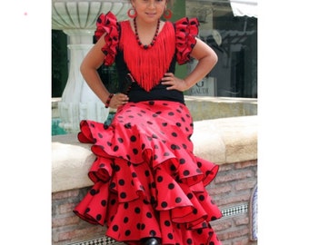 Vestido de niña para baile o sevillanas Etsy España