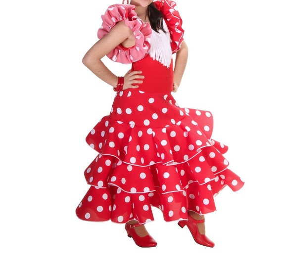 Vestido de niña para baile o sevillanas Etsy España