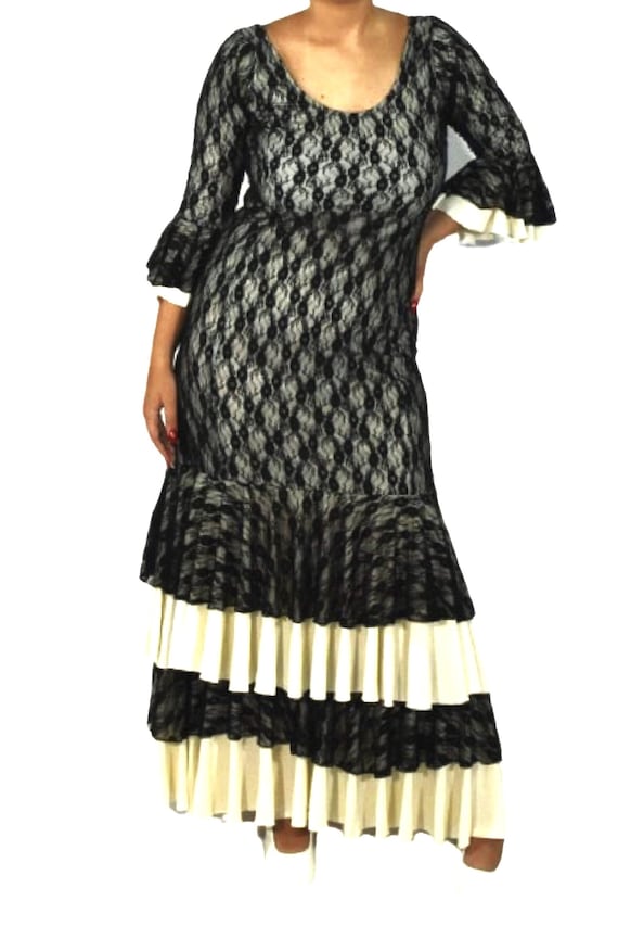 Vestido de Flamenca en tela bielastica con lunares -  Polska