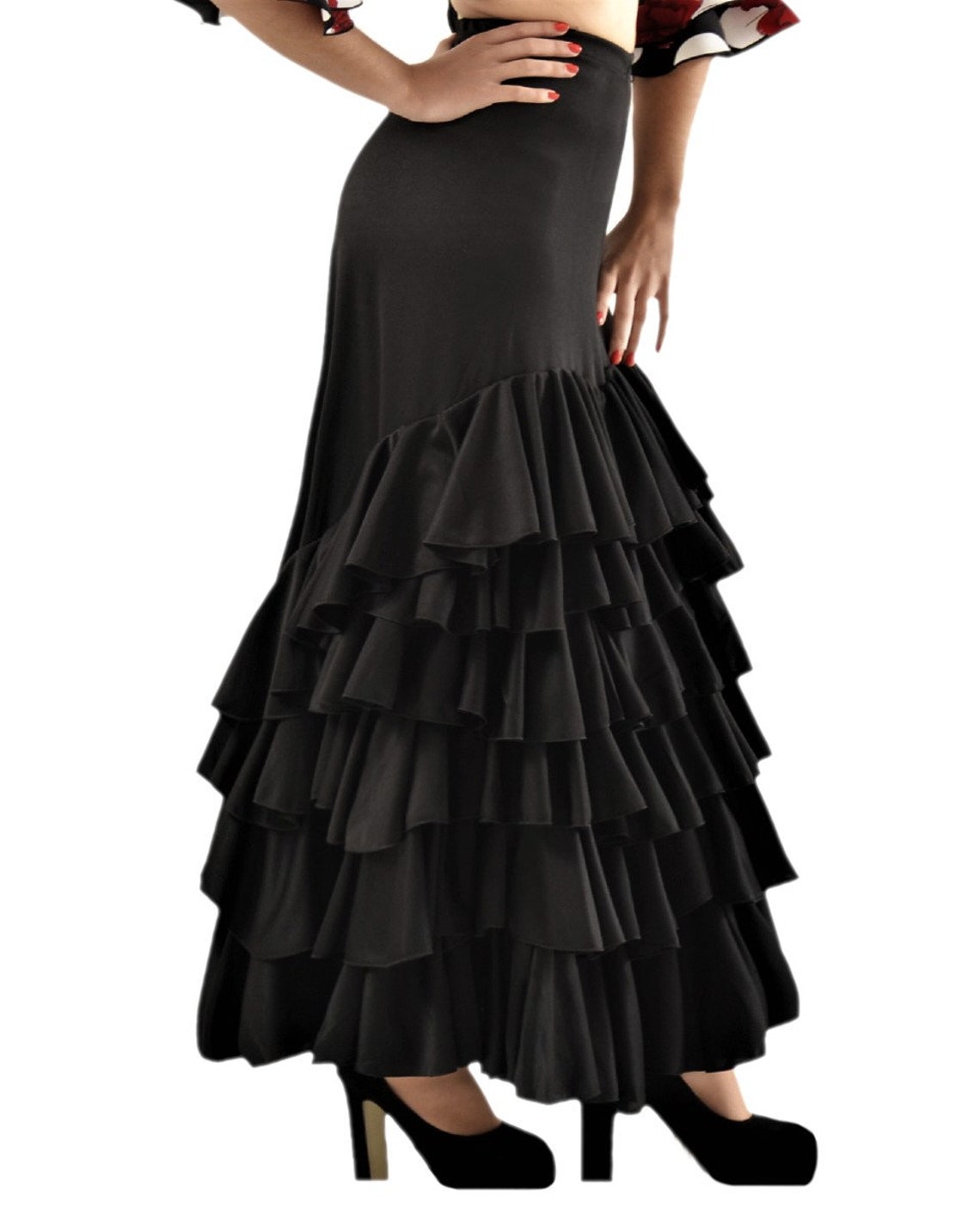 Professional flamenco skirt with 6 ruffles. Etsy