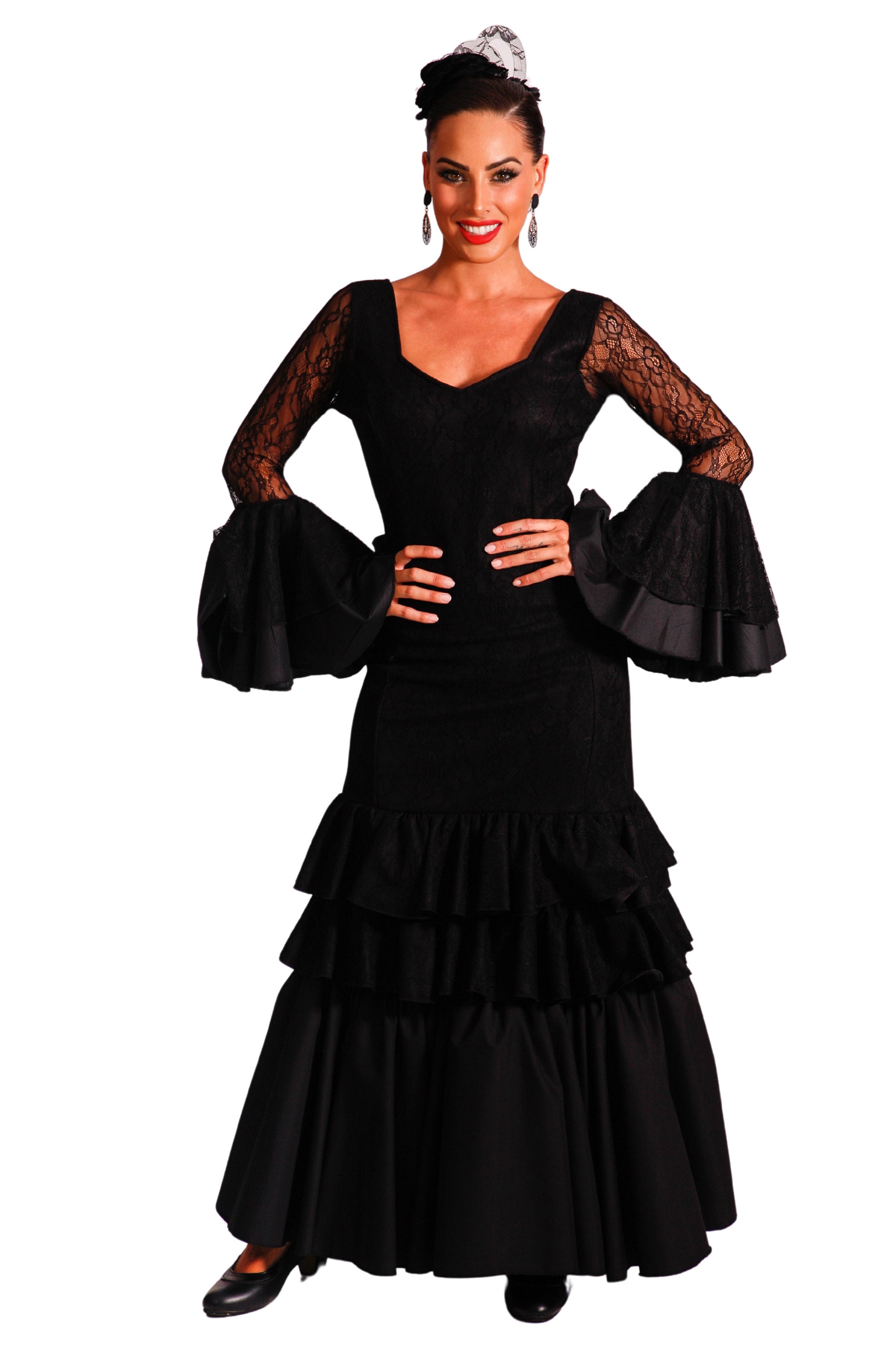 Black Practice Flamenco Skirt - Everything Flamenco