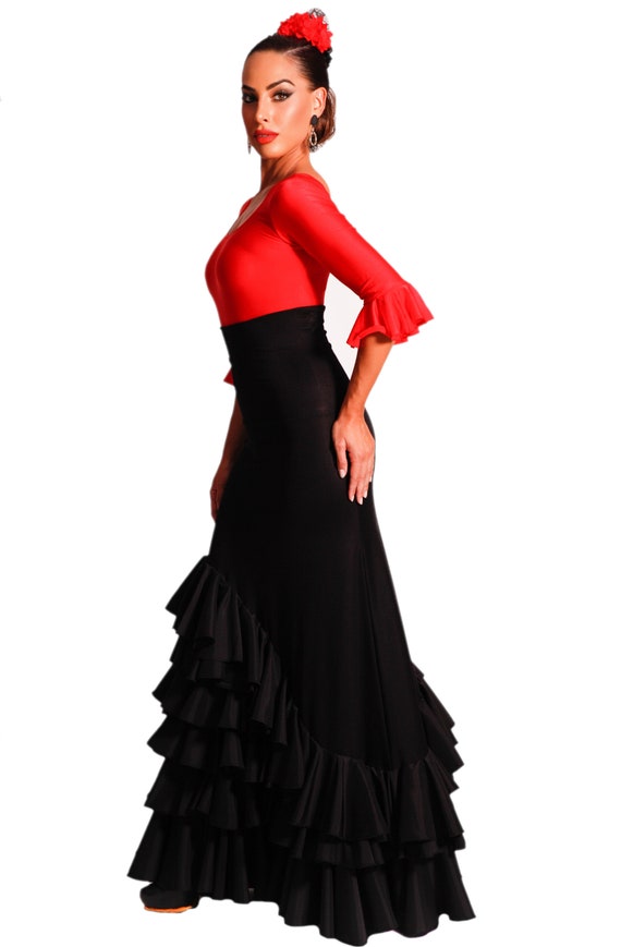 Jupe flamenco six volants et taille haute Etsy France