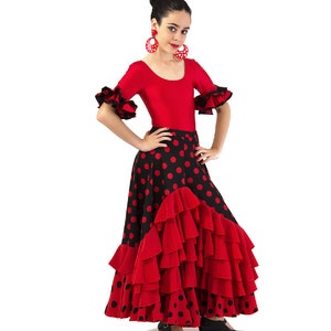 Girl's skirt for flamenco or sevillanas dance image 6