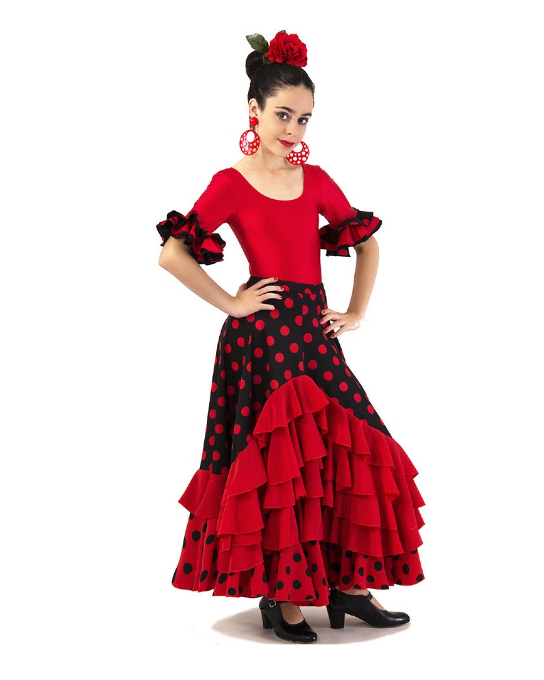 Girl's skirt for flamenco or sevillanas dance image 6