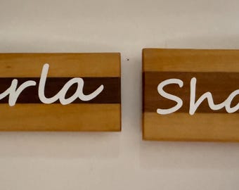 Magnetic Wood Name Badge