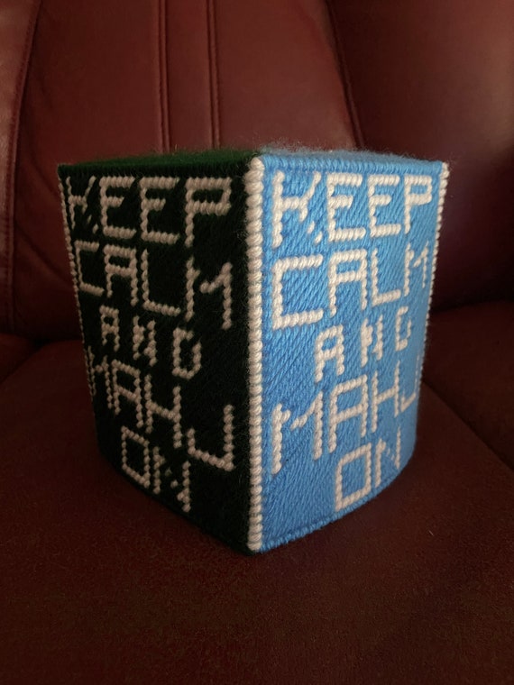 Needlepoint Mahjong Tissue Box Cover Etsy