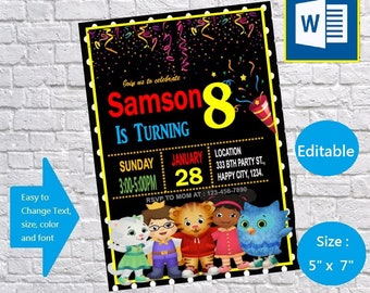 Items Similar To Daniel Tiger Birthday Invitation Card