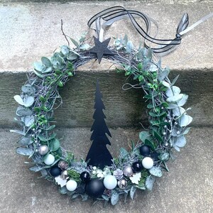 HEITMANN DECO Weihnachtskranz - Türkranz Mit Schleife & Deko 32cm