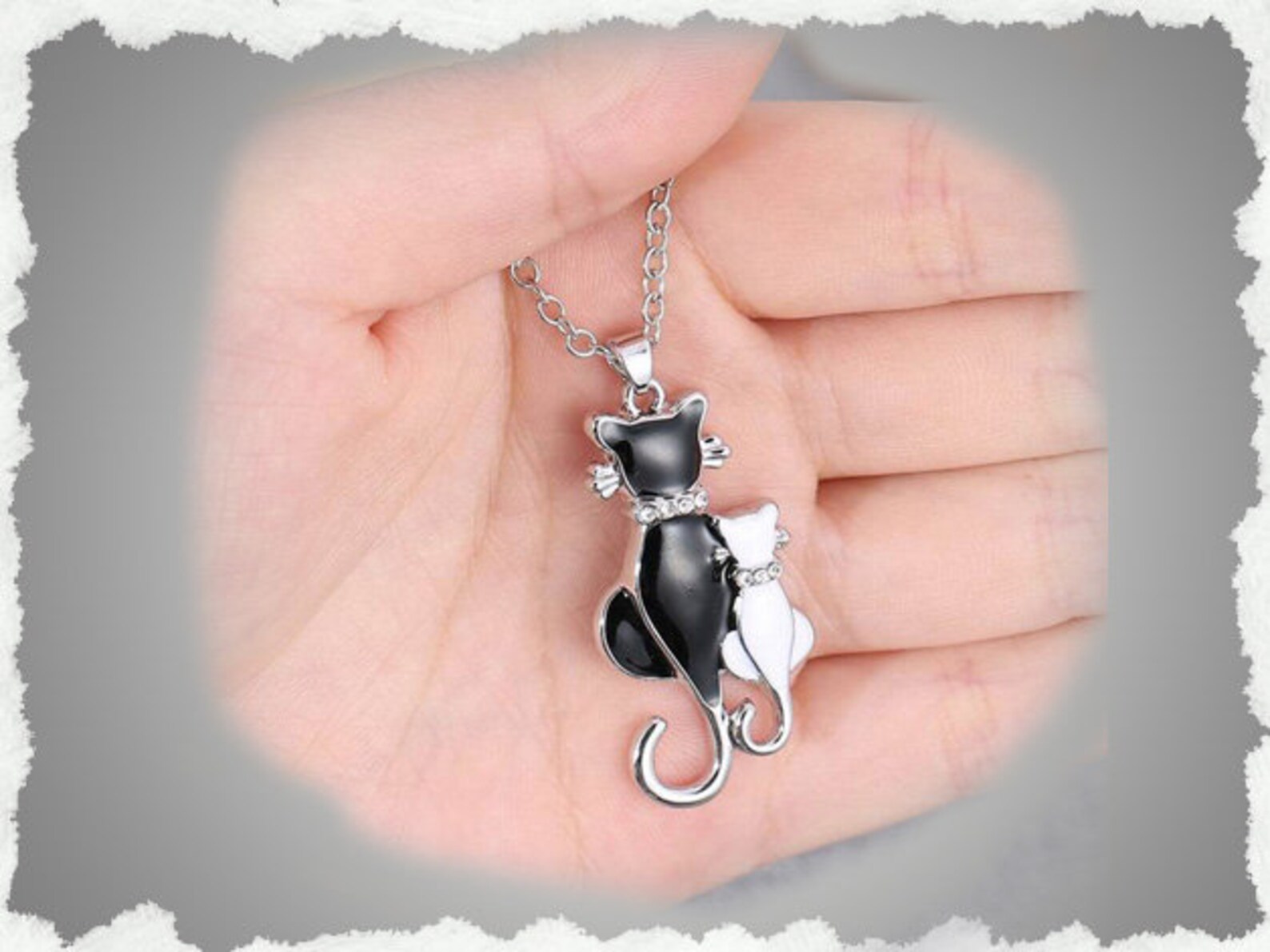 Cat chain with cat pendant 2 Katzern Etsy