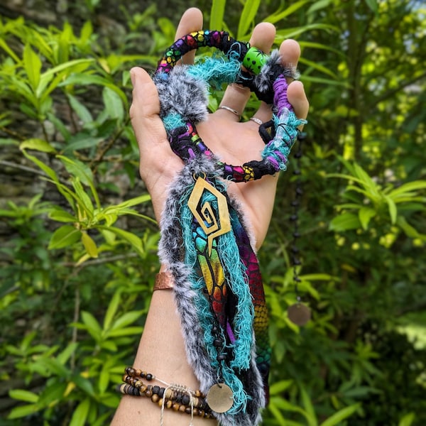 Ateba Hairwrap amovible dreadwrap wrap accessoires de cheveux serpent multicolore spirale
