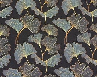 Tissu softshell Ginko noir