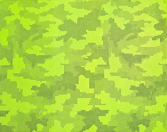 Tissu softshell réflecteur réfléchissant réflexion camouflage jaune fluo