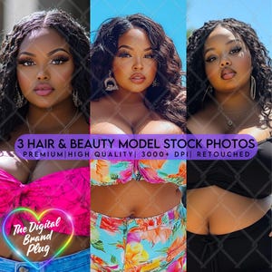 Plus Size Baddies-Hair Stock Model, Beauty Stock Photos ,Black Women Stock Models, Stock Models for Hair Business, Hair Model Images