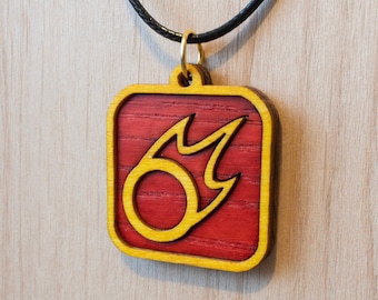 FFXIV Wood Black Mage Pendant/Necklace