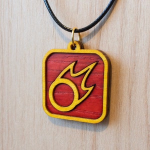 FFXIV Holz Schwarz Magier Anhänger/Halskette