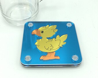 Mirrored Acrylic Chocobo Coaster
