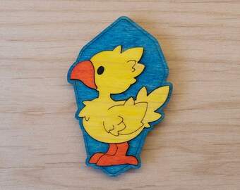 Wood Chocobo Pin/Magnet
