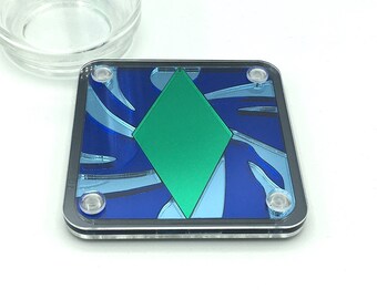 Mirrored Acrylic FFXIV Aether Current Coaster