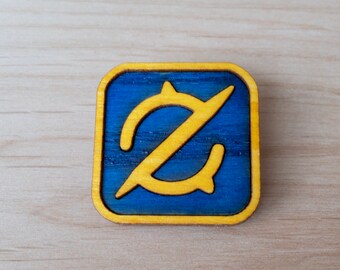 FFXIV Wood Gunbreaker Pin/Magnet