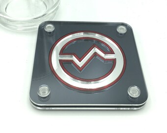 Mirrored Acrylic FFXIV Disconnect Coaster