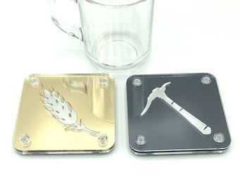 Mirrored Acrylic FFXIV DoL Coaster