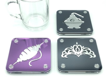 Mirrored Acrylic FFXIV DoH Coaster