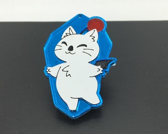 Acrylic Moogle Pin/Magnet